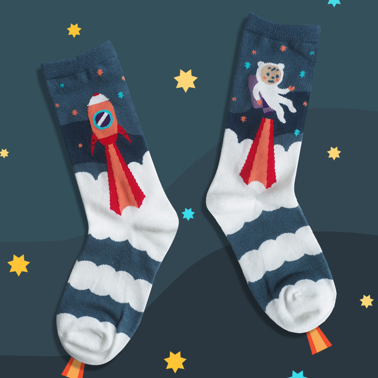 DAMAHOOV Original Design New Winter Cute Japanese Cartoon Cotton Socks Crew Socks Male Women